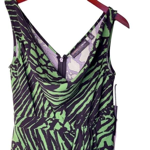 GABRIELLE UNION and New York & Company Sleeveless Draped Neck Dress Size Small - Picture 10 of 16